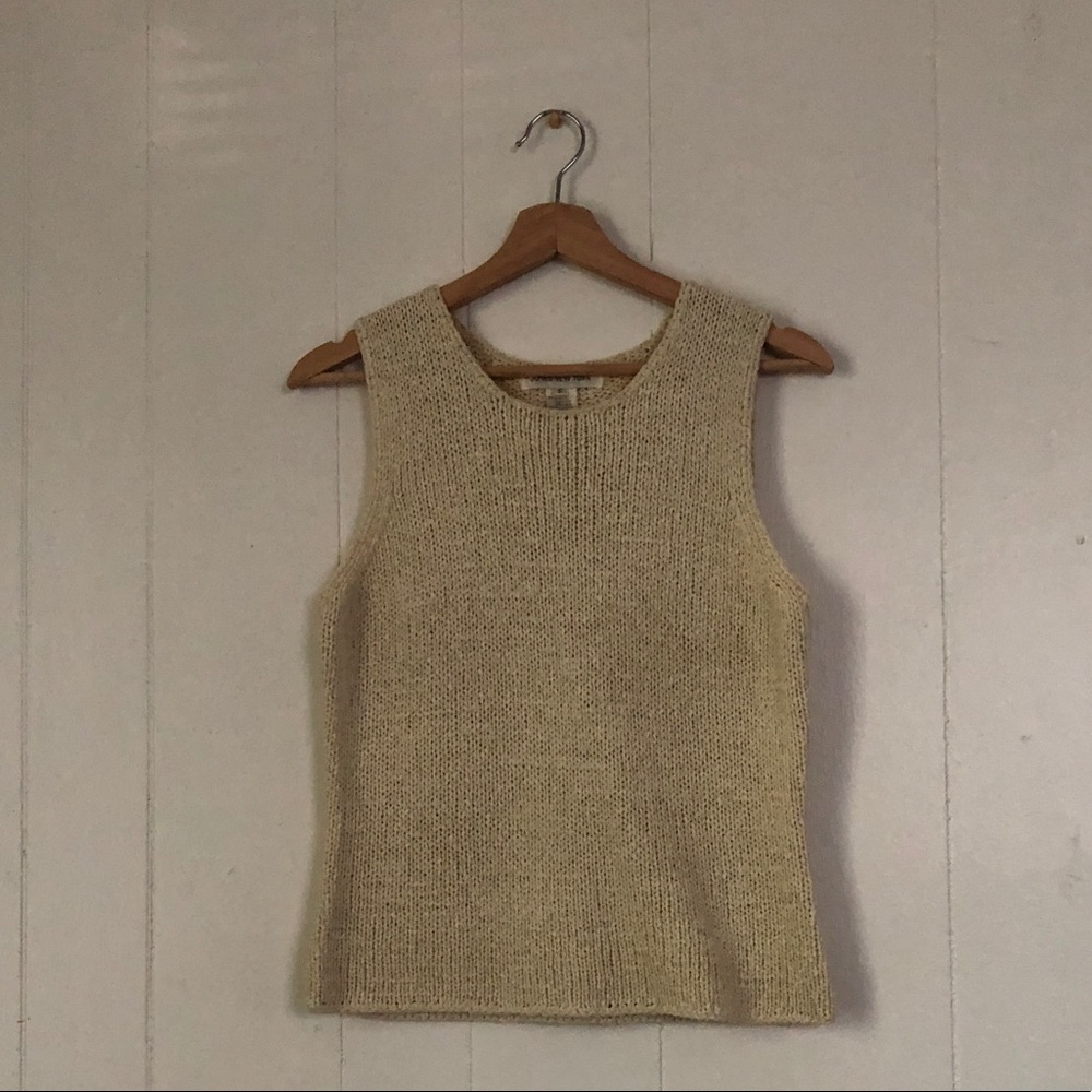 Vintage cream woven tank
